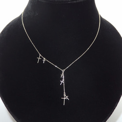 Star Cross Necklace(silver) 4枚目の画像