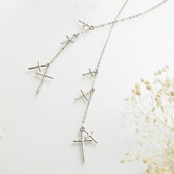 Star Cross pierced earring(silver) 2枚目の画像