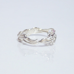 Victorian Ring(silver×pink sapphire） 3枚目の画像