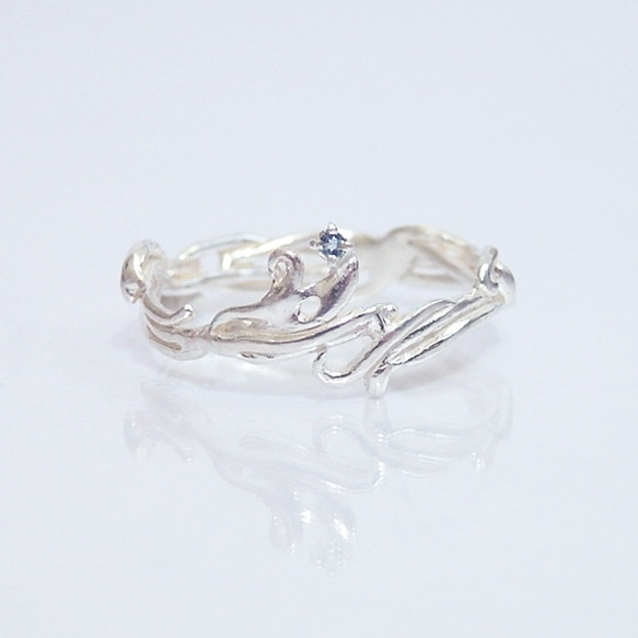 Victorian Ring(silver×Aquamarine） 第1張的照片