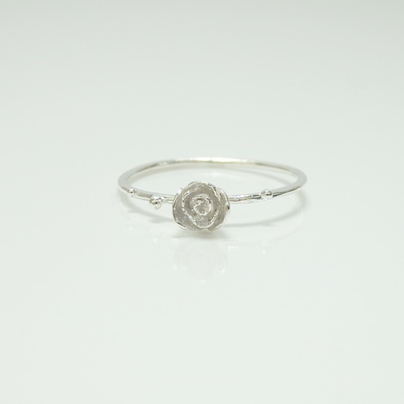 小玫瑰戒指（銀） 第2張的照片