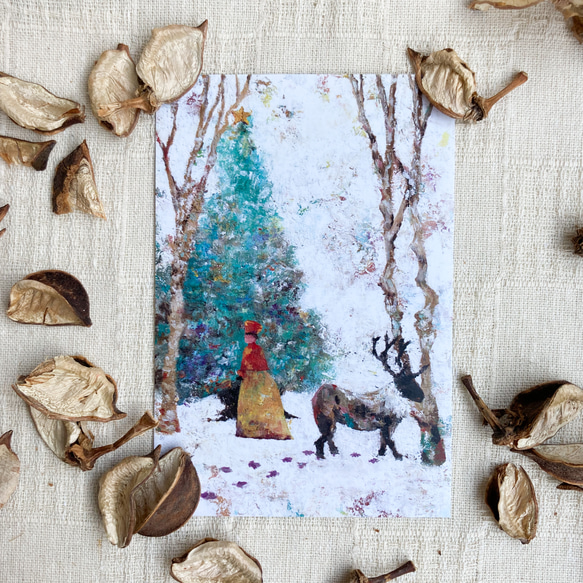 【クリスマス】【ポストカード5枚】冬の絵本のポストカードセット【クリスマスポストカード】 5枚目の画像