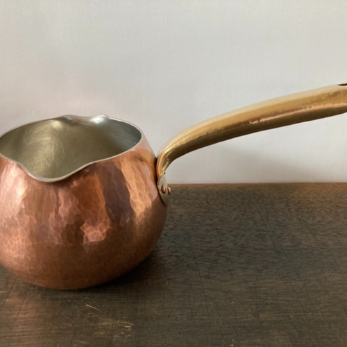 銅製のミルクパン(Mサイズ:口径約9㎝) ※受注品 鍋・土鍋 銅製のミルクパン(Mサイズ:口径約9㎝) ※受注品 鍋・土鍋