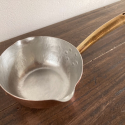 銅製の雪平鍋(シャープ型) 3枚目の画像