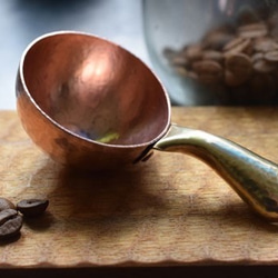 銅のコーヒーメジャースプーン（持ち手：立体タイプ）　※受注品 1枚目の画像
