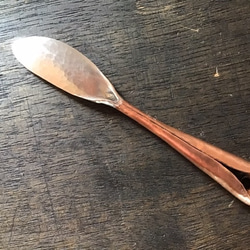 銅のバターナイフ（持ち手：立体タイプ　太め）※受注品 3枚目の画像
