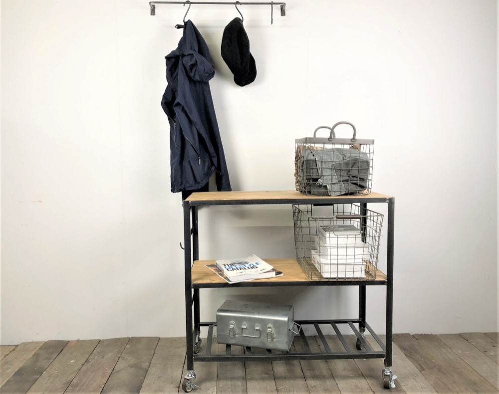 シェルフ・ラック【アイアンシェルフ/Iron shelf/３段/キャスター】 38,000円