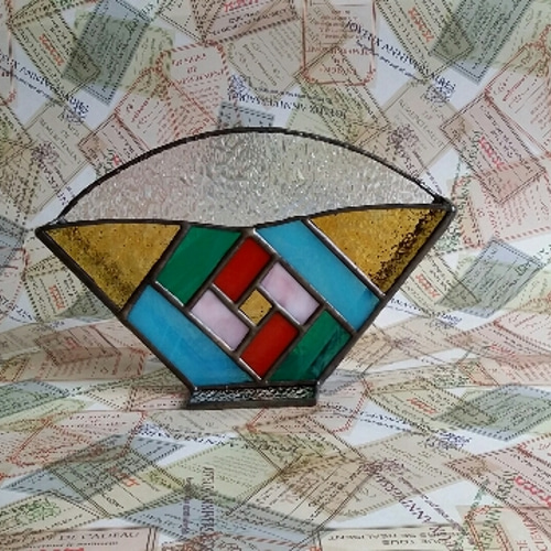 コーヒーとコーヒー豆♢ステンドグラスパネル コーヒーパネル ステンド