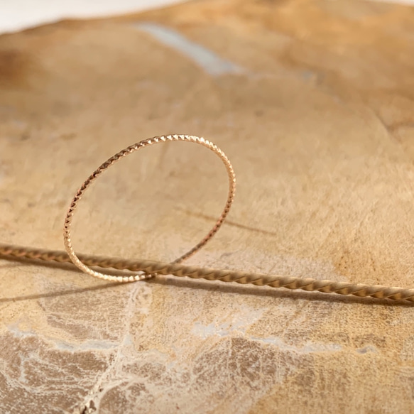 Shiny ring/14kgf 華奢な指輪 4枚目の画像