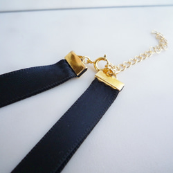 SOLDOUT＊Satin ribbon cotton pearl necklace 4枚目の画像