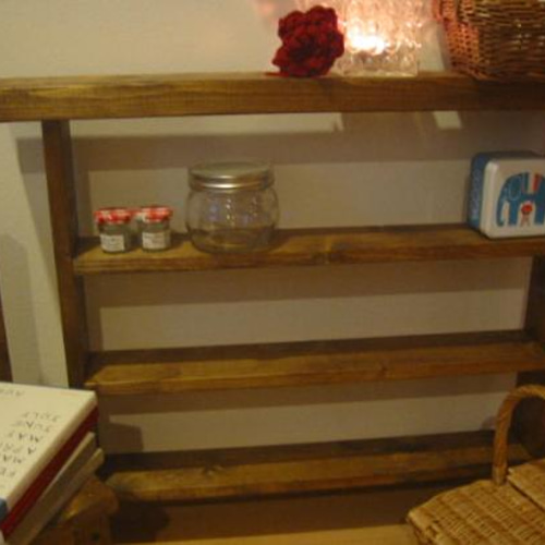 3段飾り棚 奥行9cm【ブラウン】 本棚・絵本棚・マガジンラック