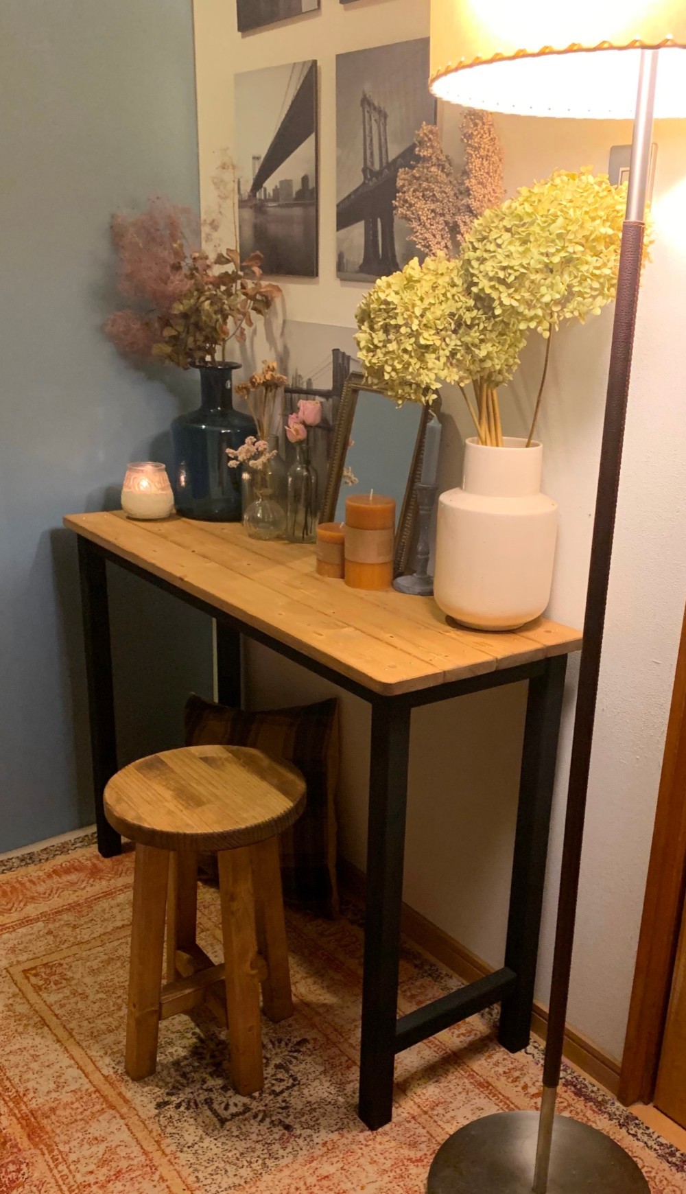 ◆ワークテーブル・ 横幅100×奥行36（～45）×高さ70ｃｍ◆※スツールはオプション購入可