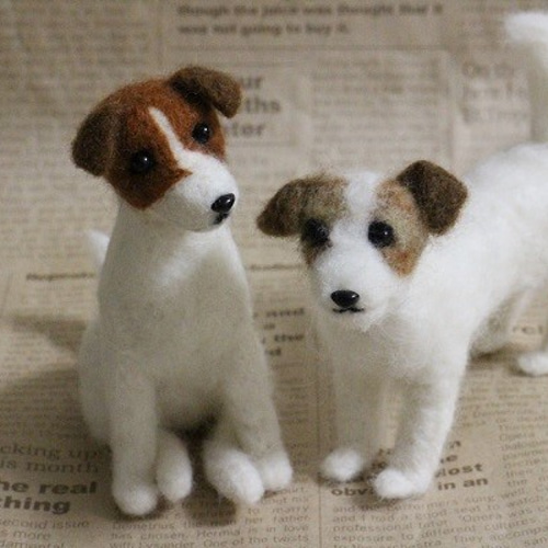 mari様ご依頼品 ジャックラッセルテリア 2体 羊毛フェルト mi-wa 通販