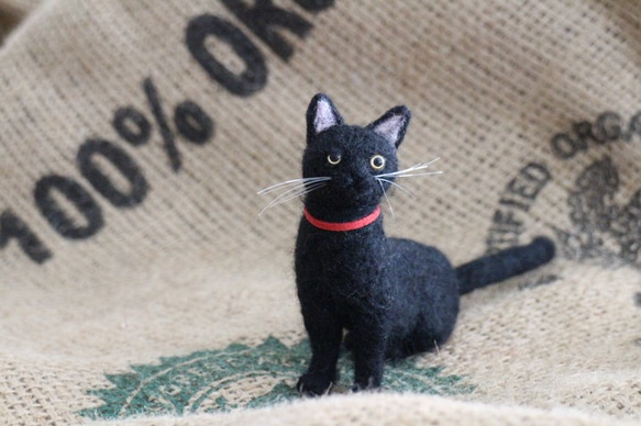 かげちよ様ご依頼品 黒猫ちゃん 羊毛フェルト mi-wa 通販
