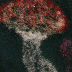 受注生産「夜を飛ぶツバメ」羊毛刺繍のベレー帽 5枚目の画像