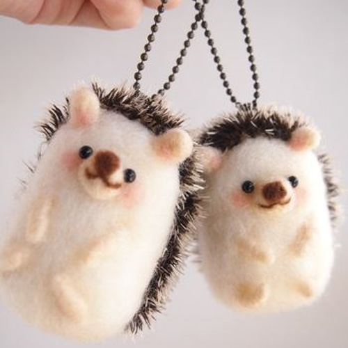 受注制作】ころろんハリネズミちゃんキーホルダー その他携帯