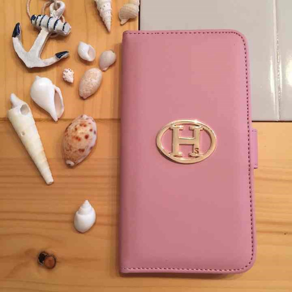 のあずあーく☆iPhone6plus手帳型ケース−6-3900P　　薄いピンク 1枚目の画像