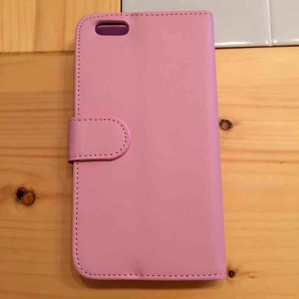 のあずあーく☆iPhone6plus手帳型ケース−6-3900P　　薄いピンク 3枚目の画像