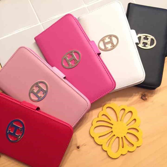 のあずあーく☆iPhone6plus手帳型ケース−6-3900P　　薄いピンク 4枚目の画像