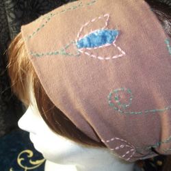 桜色刺繍のヘアバンド(送料無料） 9枚目の画像