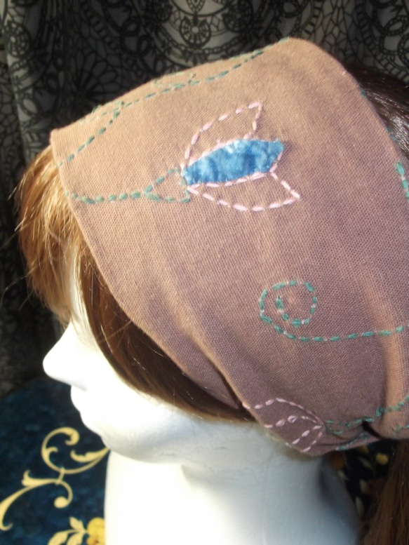 桜色刺繍のヘアバンド(送料無料） 9枚目の画像