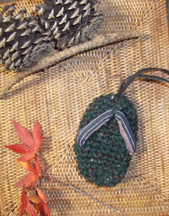 草履の手編みキーケース 6枚目の画像