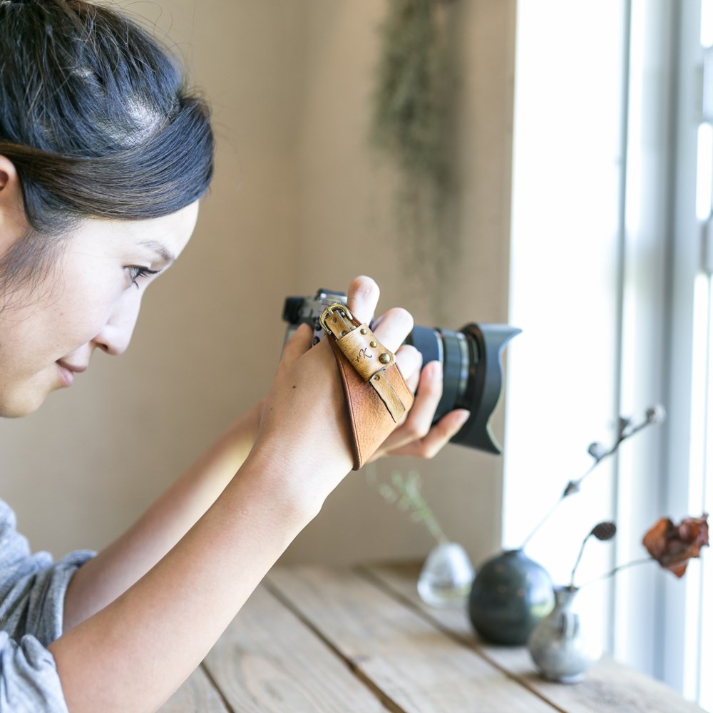 カメラハンドストラップ/ミラーレスカメラ仕様 - ヴィンテージタン