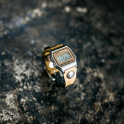 ベロアとヌメ革の2TONE腕時計 / ペアウォッチ 8枚目の画像