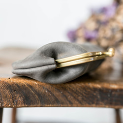 成人可調式扣式皮夾 / 灰黑色 第9張的照片