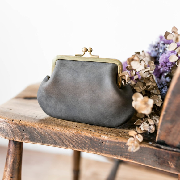 成人可調式扣式皮夾 / 灰黑色 第6張的照片