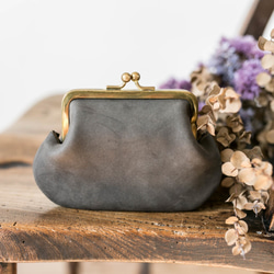 成人可調式扣式皮夾 / 灰黑色 第7張的照片