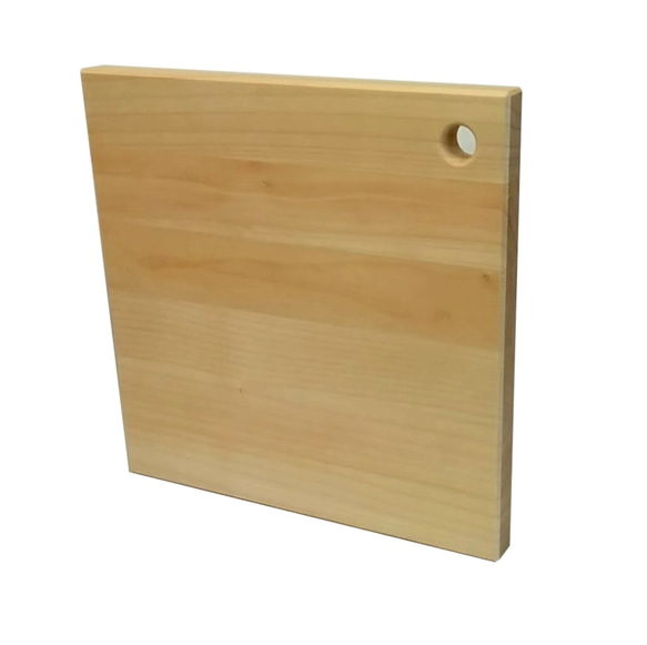 正方形 木製まな板 いちょう材 無垢加工 使いやすいスクエアタイプ 