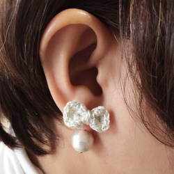 “訂單生產”公主珍珠耳環 第3張的照片