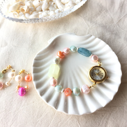 夏日幸運袋2018數量有限公司濱海淡水珍珠手錶+耳環 第1張的照片