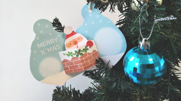 クリスマスカード】サンタクロース の ミニポップアップカード クリスマスカード】サンタクロース の ミニポップアップカード