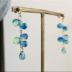 再再再再販　＊イロアソビ＊　森のしずく　ピアス　イヤリング 1枚目の画像