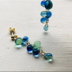 再再再再販　＊イロアソビ＊　森のしずく　ピアス　イヤリング 2枚目の画像