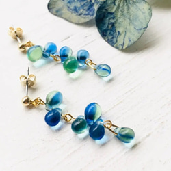 再再再再販　＊イロアソビ＊　森のしずく　ピアス　イヤリング 3枚目の画像