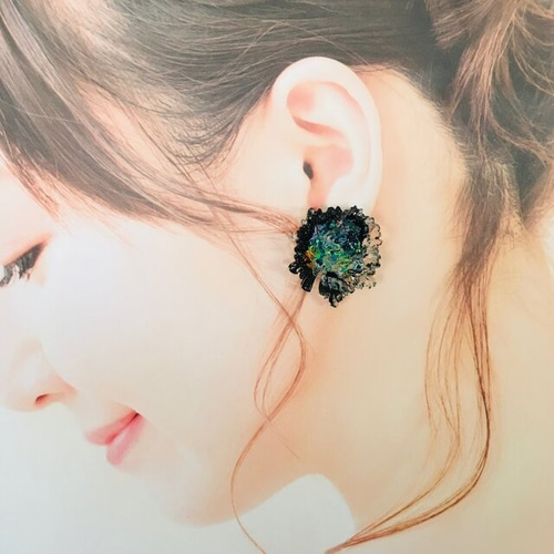 再販×20 夜の魔術部 夜の華 ピアス イヤリング ピアス（スタッド・一粒 