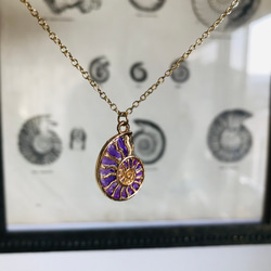 再販✖️ 11  夜の魔術部　海の魔女　紫の巻貝　ネックレス 4枚目の画像
