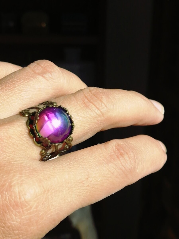 再再再再再販　夜の魔術部　マジェスティックカラー　虹を閉じ込めたリング　指輪 8枚目の画像