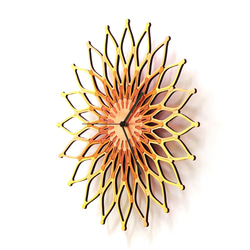 Fireworks II - copper / gold color wall clock 第4張的照片