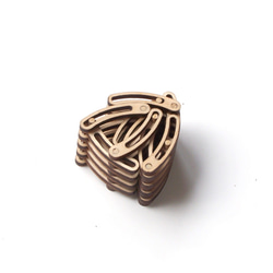 Links - shrinkable laser cut wooden bracelet 3枚目の画像