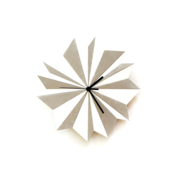 Origami 摺紙銀色 - 29公分手工有機掛鐘 第3張的照片