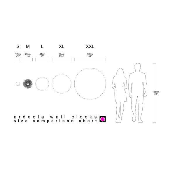 Radium 鐳 ii 紫色- 29公分紫色有機掛鐘 第5張的照片