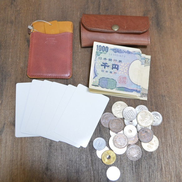 がま口コインキャッチャー｜ブラウン｜オイルレザー｜本革｜財布｜かわいい 6枚目の画像