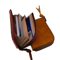 モストロレザー｜Ｌ型名刺入れ｜化ける革｜エイジング｜オイルレザー｜手縫い｜ 8枚目の画像