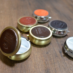 革使いで高級感｜ピルケース｜本革｜薬ケース｜レザー｜皮｜４色｜ブラウンブラックオレンジ｜ 4枚目の画像