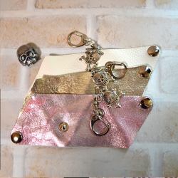 送料無料　ガールズ・バンド　本革ギターピックケース　ステンシル無し　 4枚目の画像