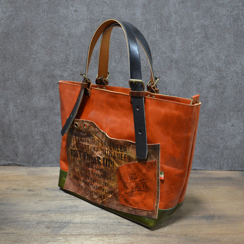 vintage ヴィンテージ ミリタリー トートバッグ レザー ビンテージ